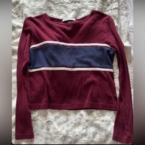 Macys cropped long sleeve shirt